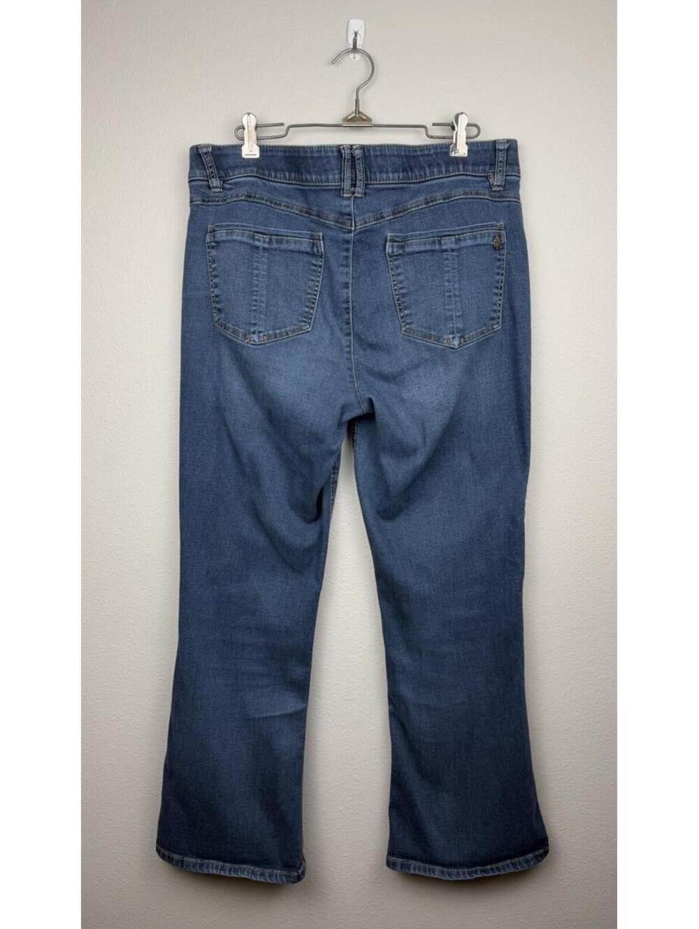 Democracy Jeans Womens 14P Denim Ab Solution Bootcut Pants Mid Rise Flex Stretch - Picture 2 of 8